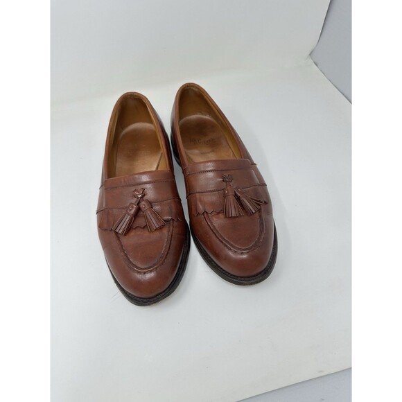 Allen Edmonds Newport Leather Tassel Loafers Brown Dress Shoes Mens Size 10 - Picture 4 of 9